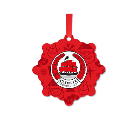 Clyde FC Christmas merchandise Clyde xmas snowflake Mock jpeg