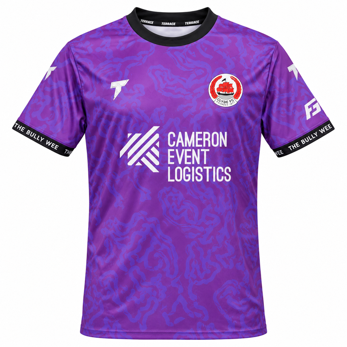 Clyde FC 2026/27 purple goalkeeper shirt, front view