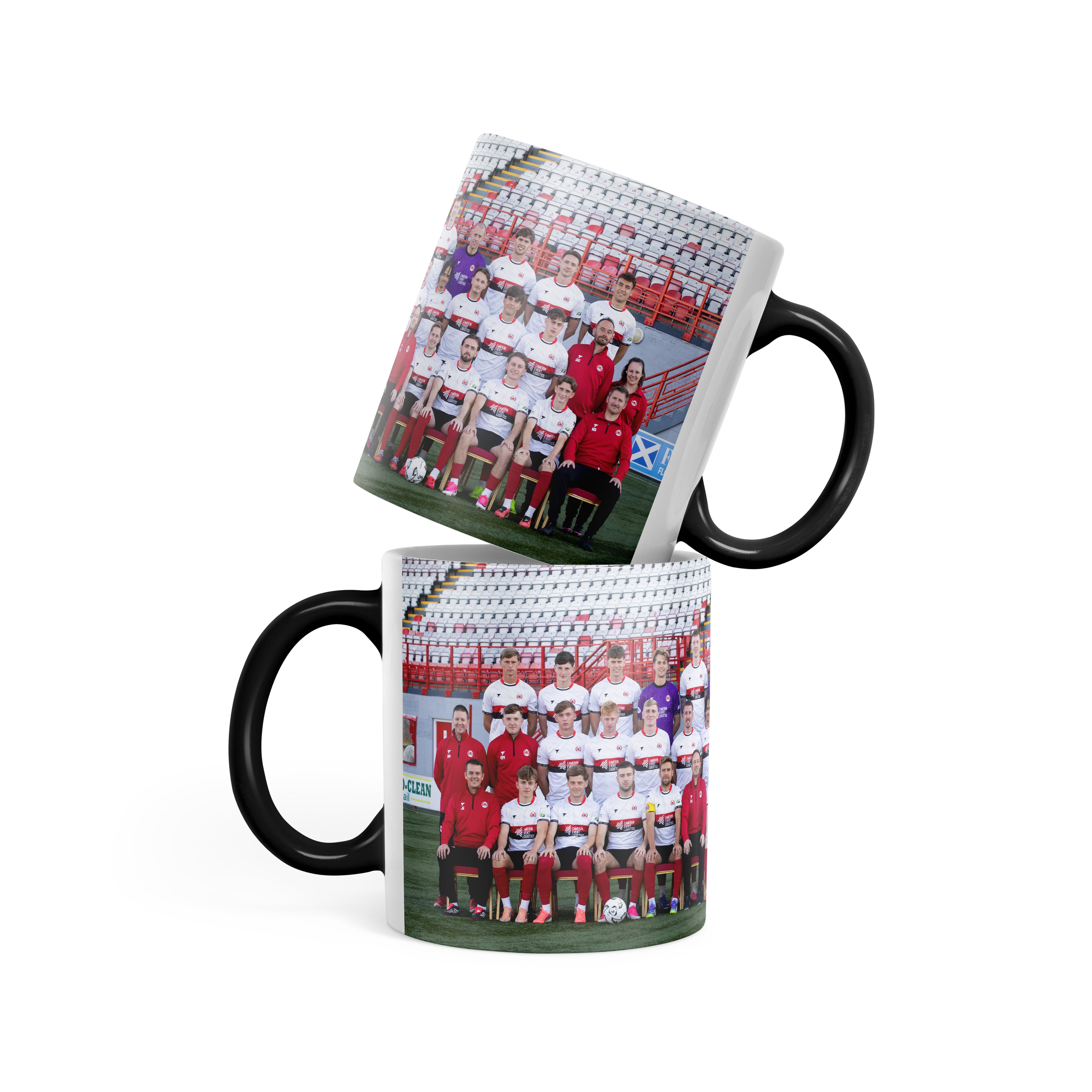 26/27 Clyde FC Team Photo - Black Handle Mug