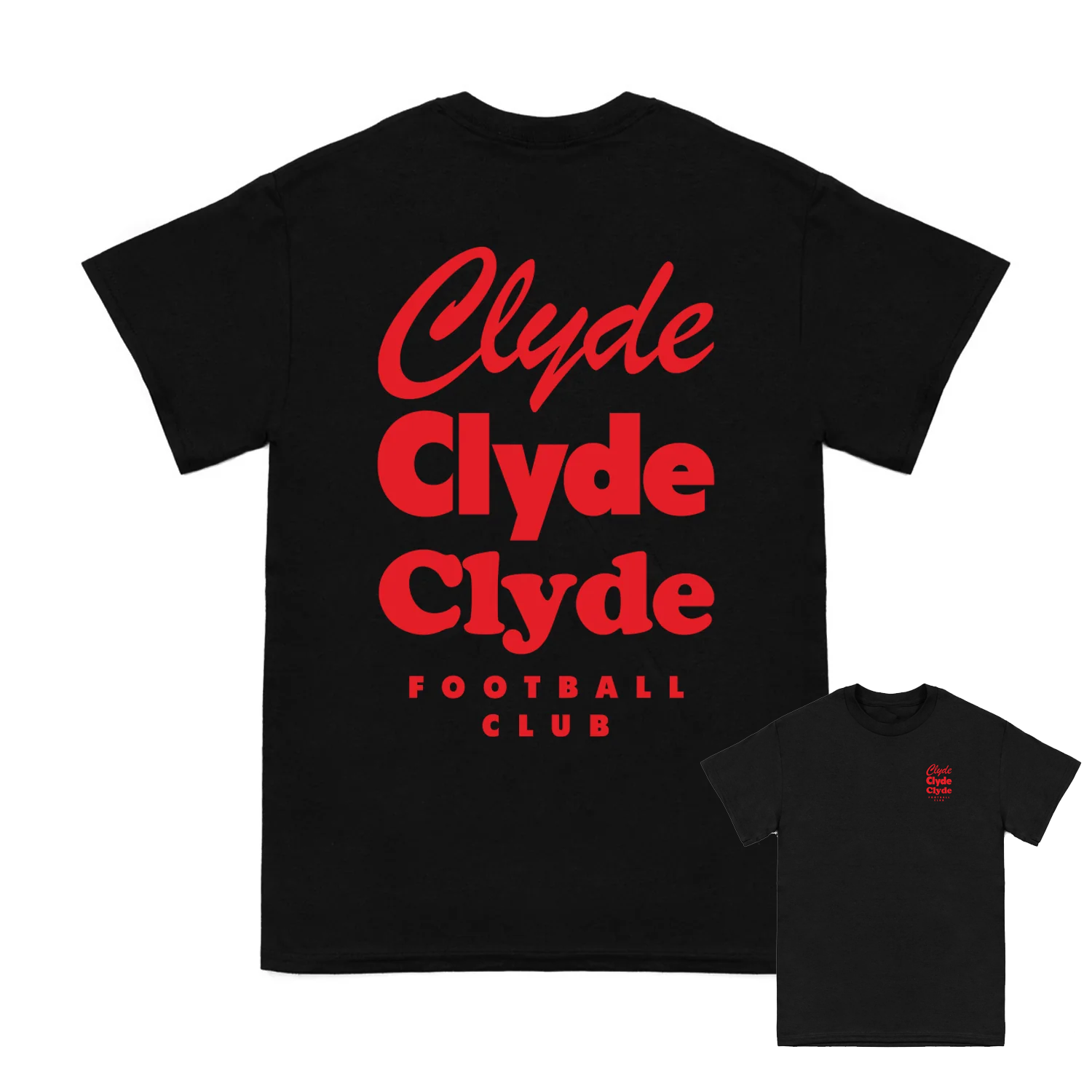 Clyde FC Stack T Shirt Black