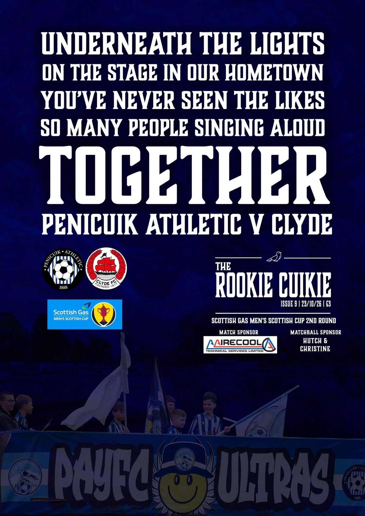 The Rookie Cuikie Issue 9 programme cover, Penicuik Athletic v Clyde, Scottish Cup, 23 October 2026